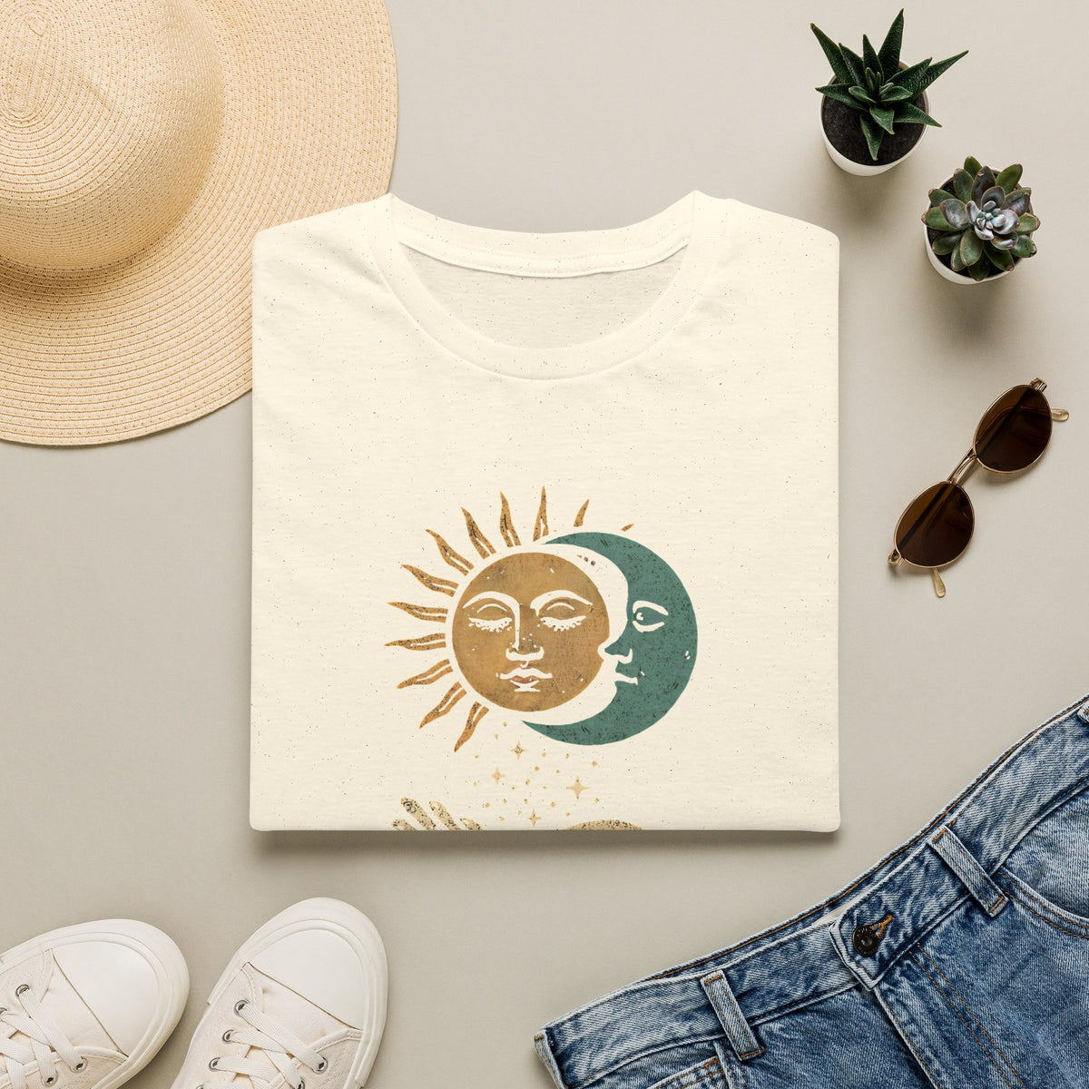 Sun and Moon Embrace T-Shirt