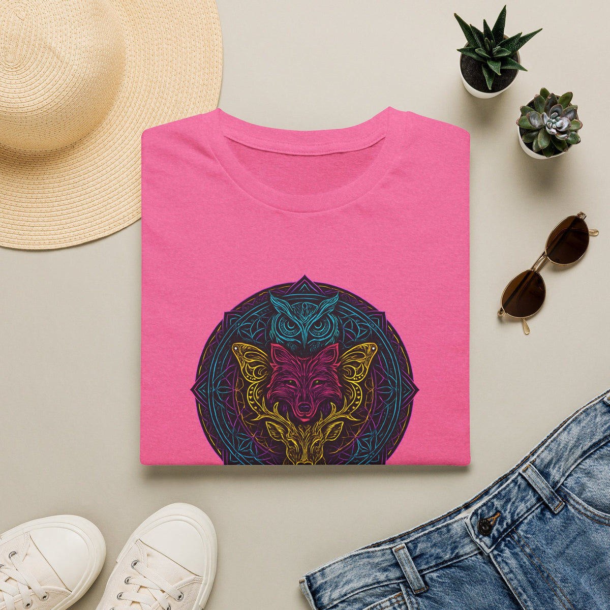 Neon animal mandala T-Shirt
