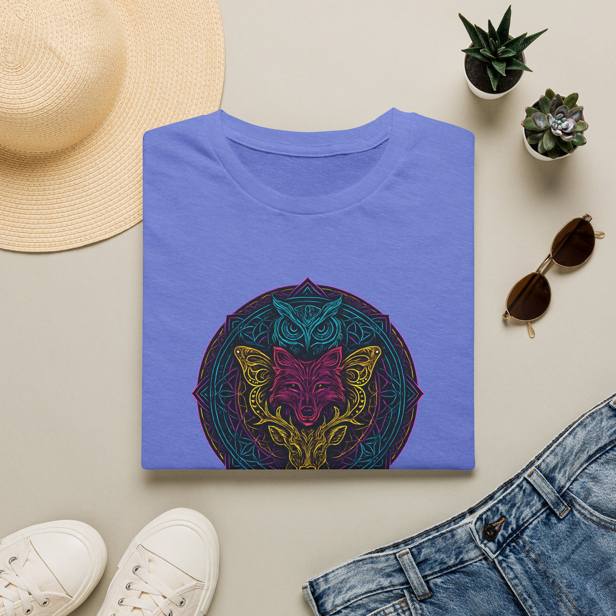 Neon animal mandala T-Shirt