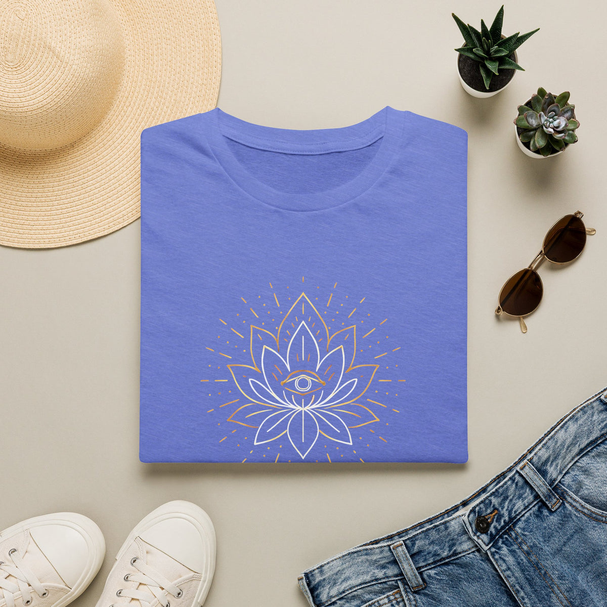 All Seeing Lotus Mandala T-Shirt