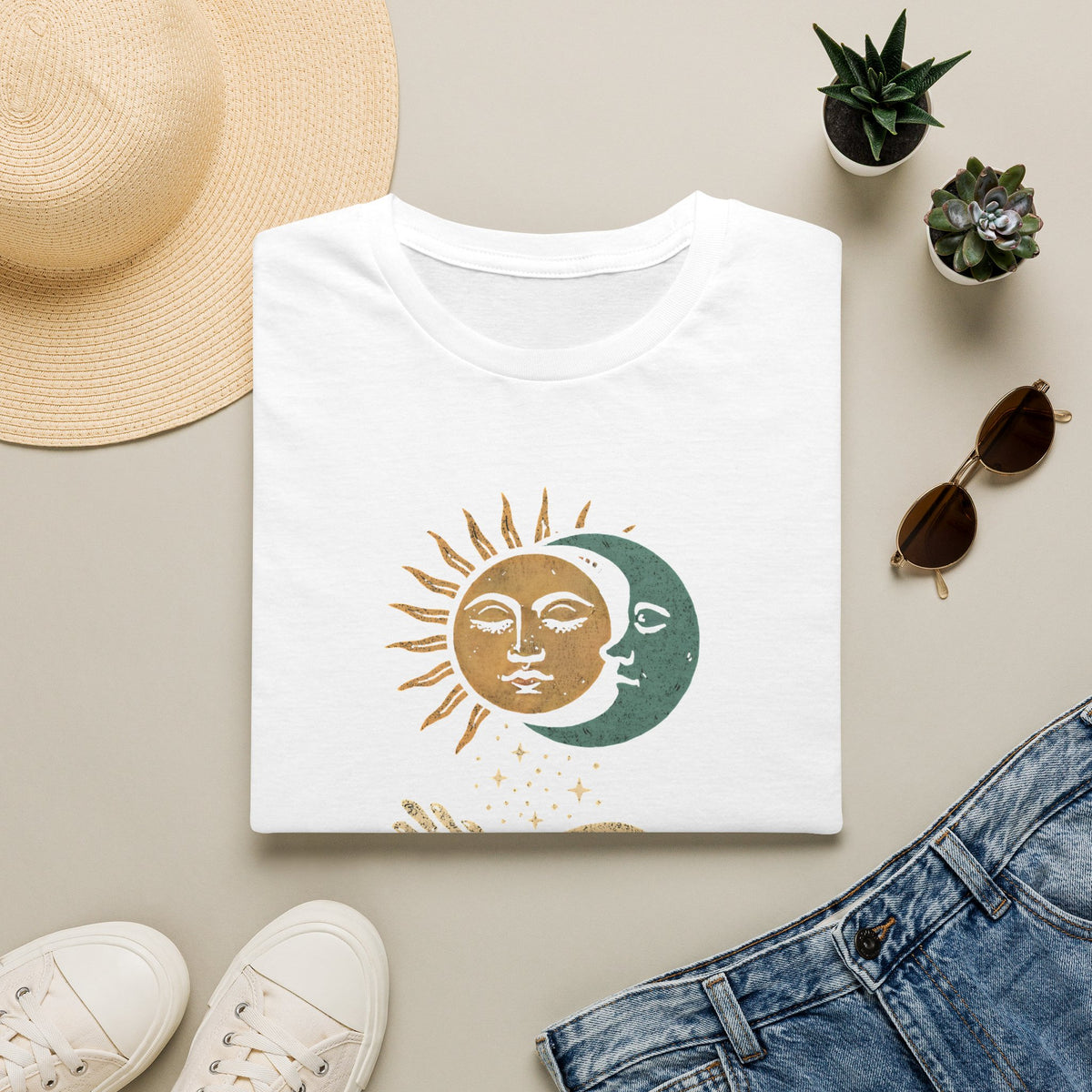 Sun and Moon Embrace T-Shirt