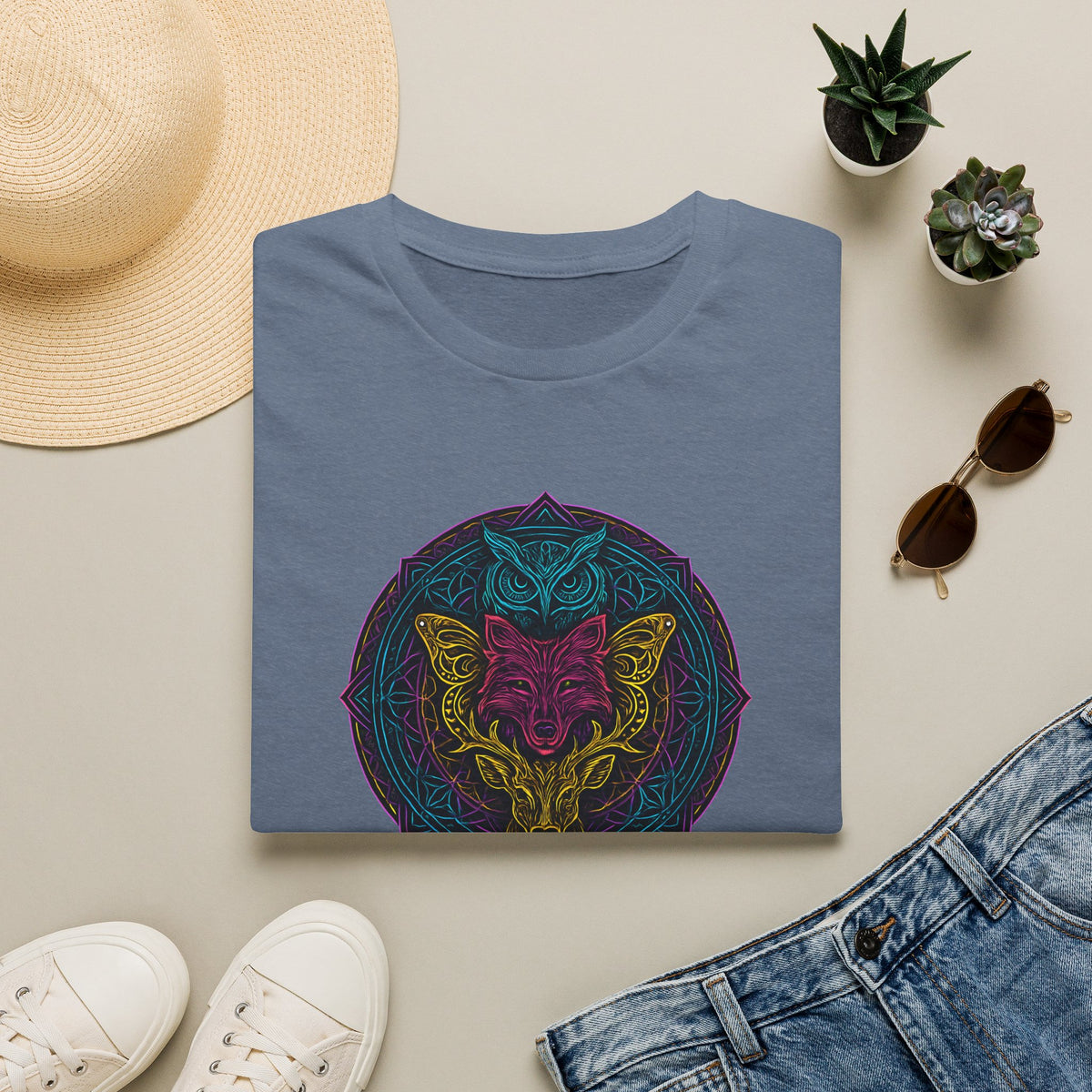 Neon animal mandala T-Shirt