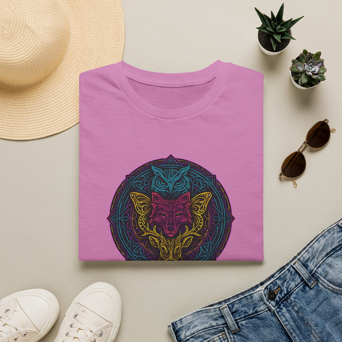 Neon animal mandala T-Shirt