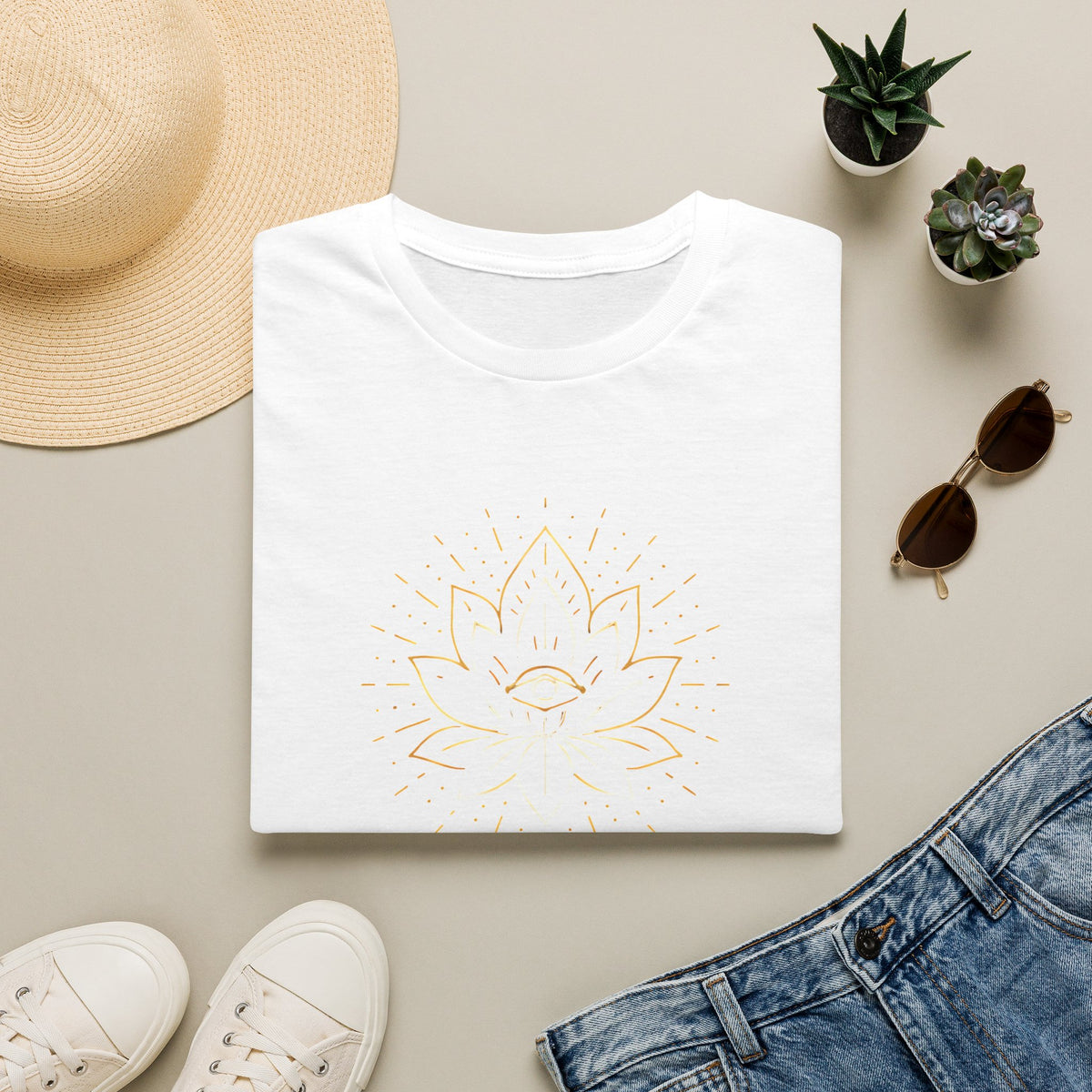 All Seeing Lotus Mandala T-Shirt