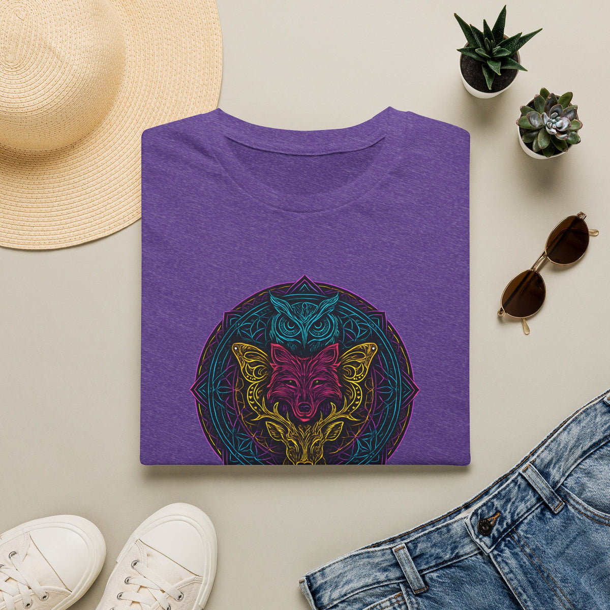 Neon animal mandala T-Shirt