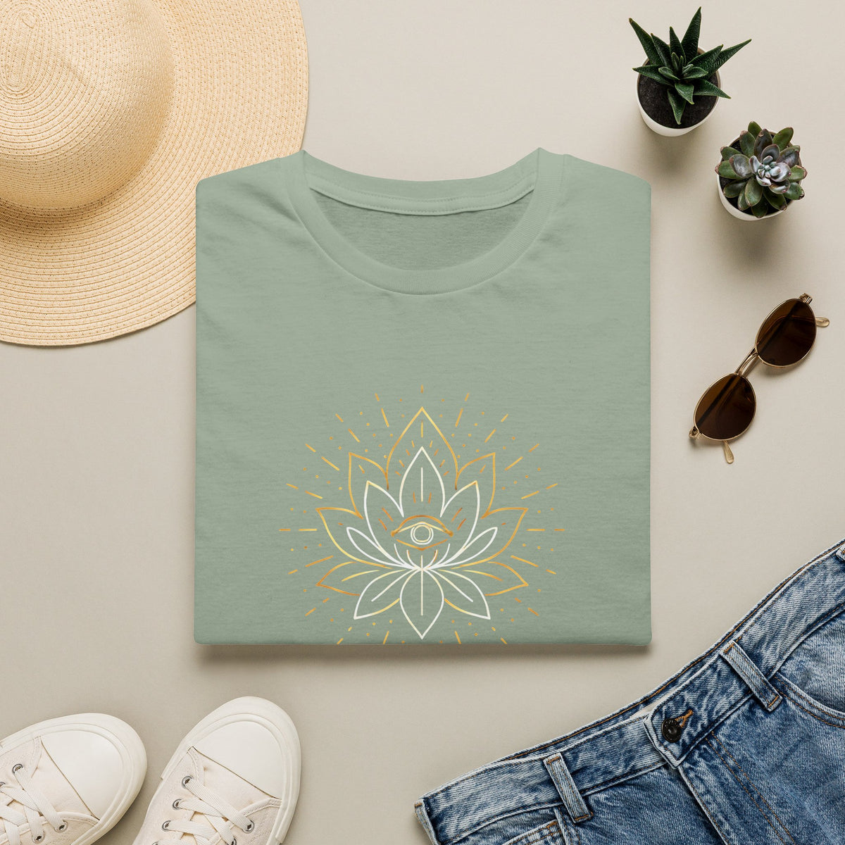 All Seeing Lotus Mandala T-Shirt